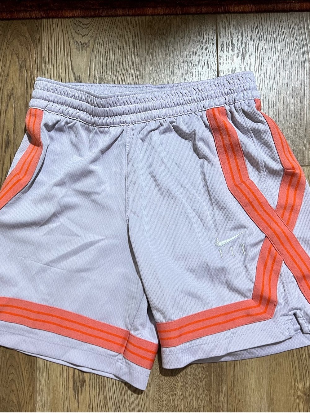 Nike Pale Lavender Training Basketball Mesh Shorts with Subtle Swoosh